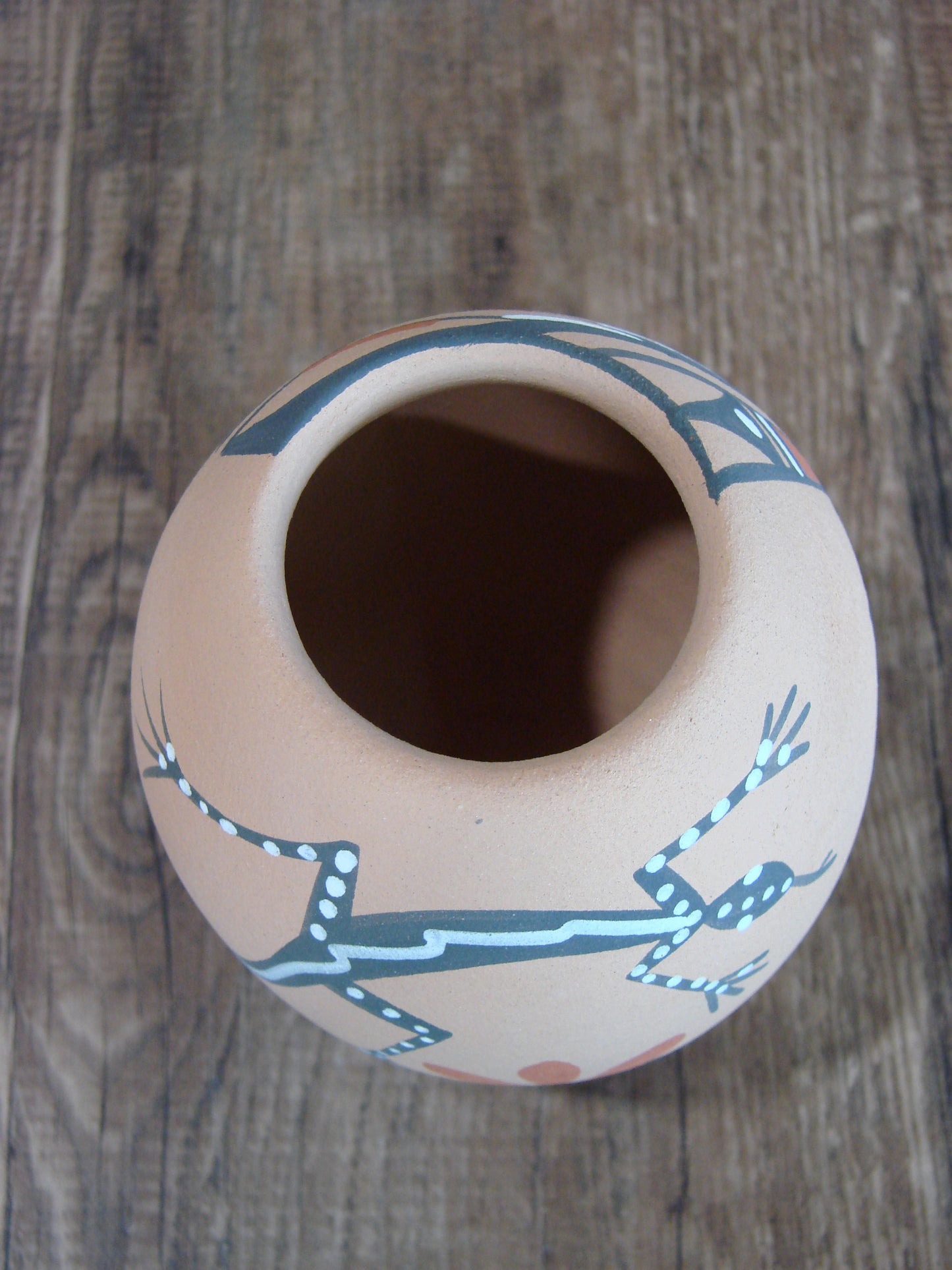 Native American Jemez Indian Handmade Clay Lizard Pottery by Chinana