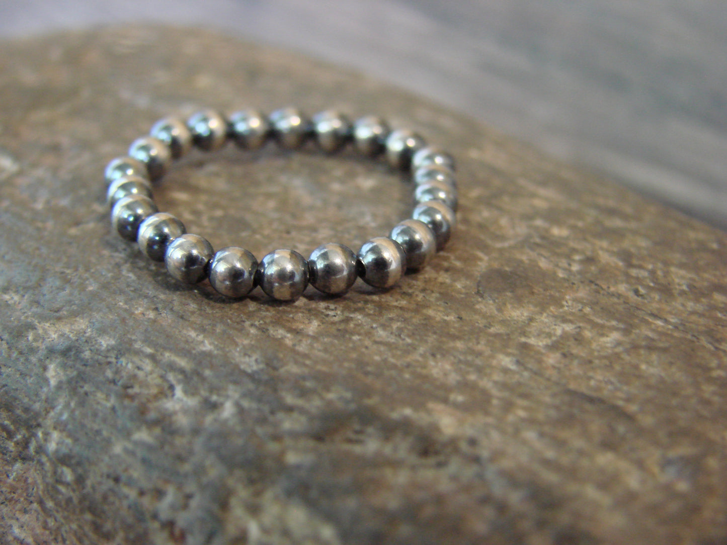 Native American Sterling Silver Adjustable Navajo Pearl Ring - Mariano
