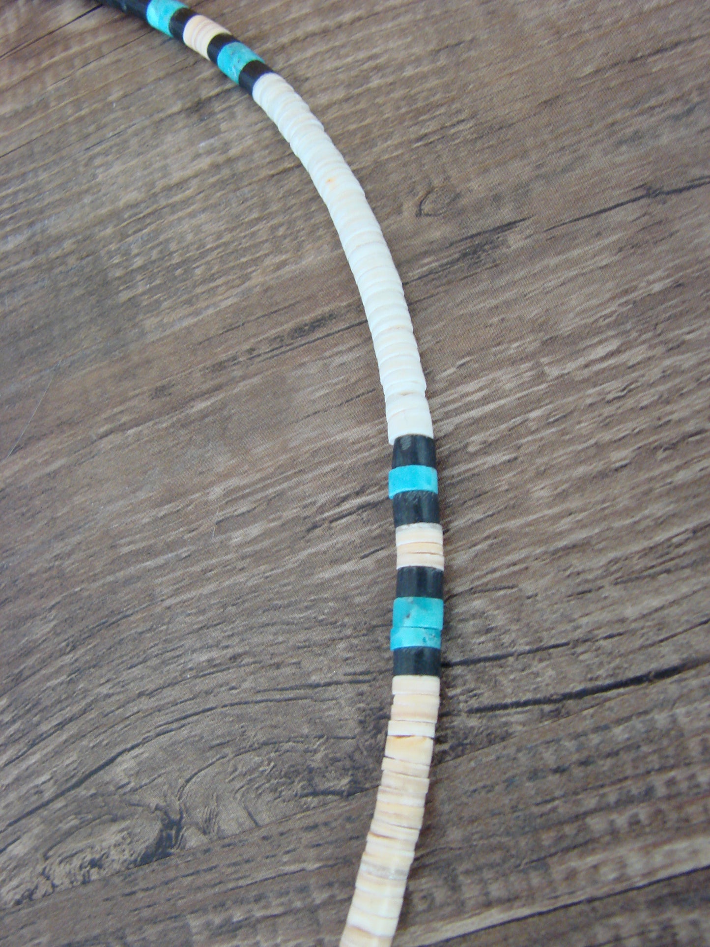 Native American 19" Santo Domingo Multi Stone Heishi Necklace - Crespin