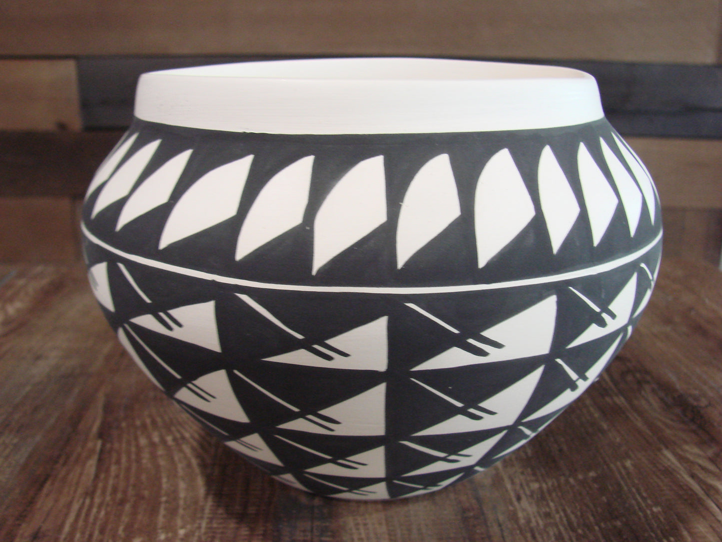 Native American Acoma Fine Line Hand Painted Pottery by Concho