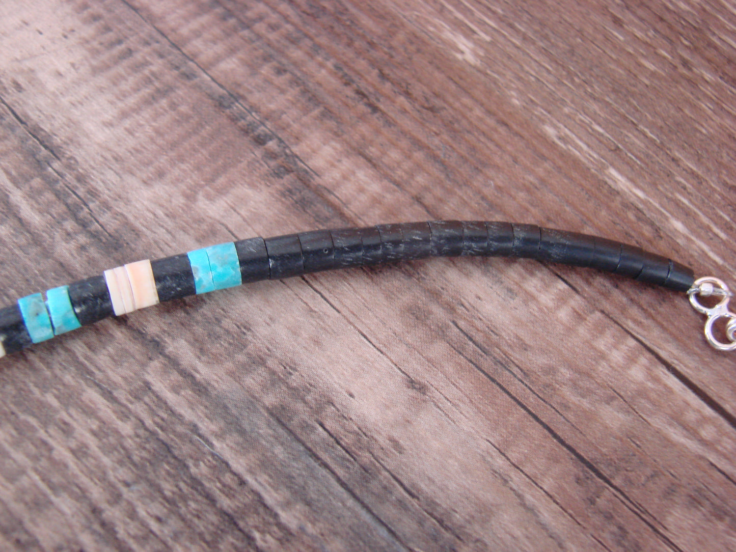 Native American 19" Santo Domingo Multi Stone Heishi Necklace - Crespin