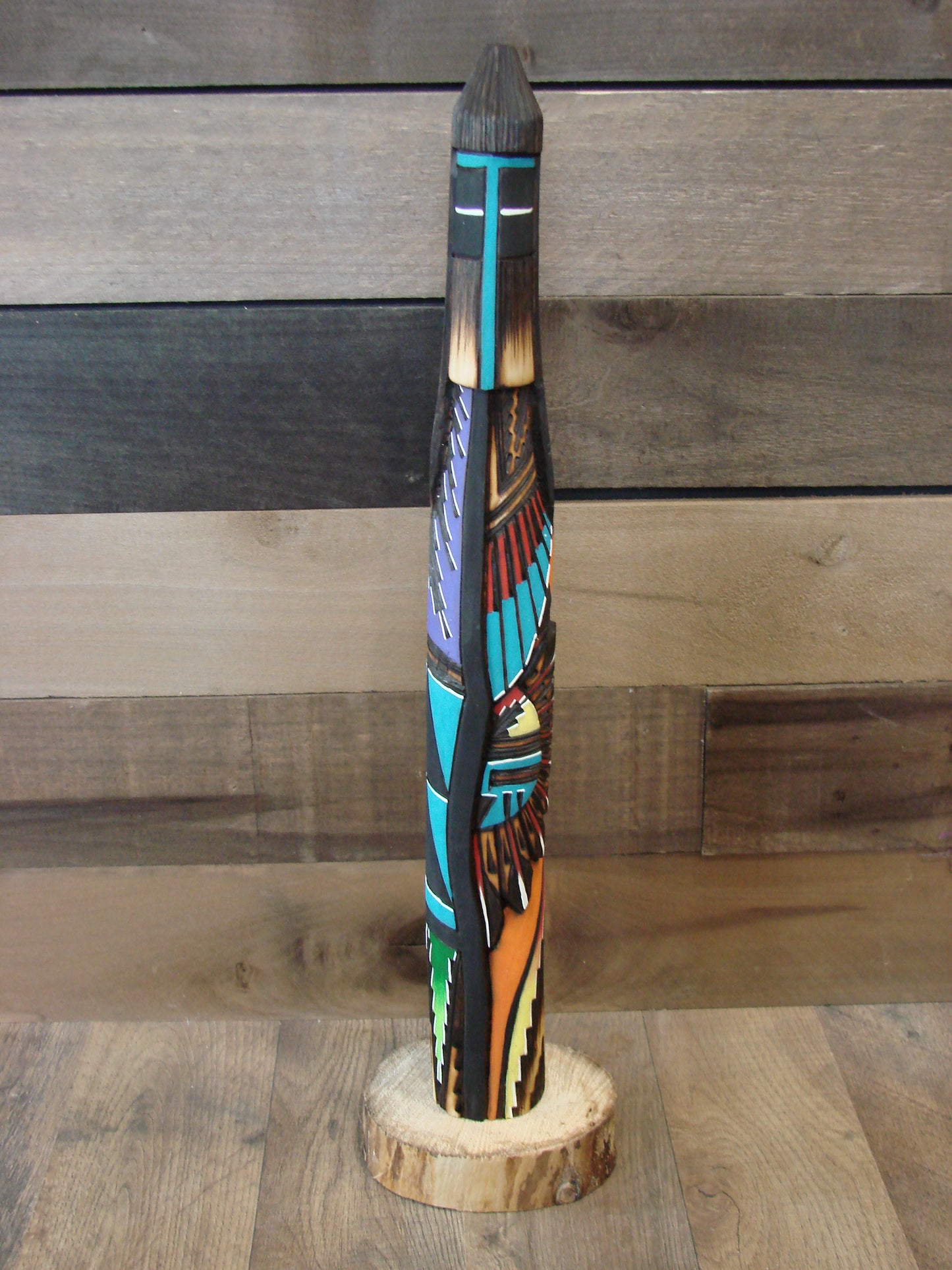 Native American Long Hair Shalako Kachina Signed AW