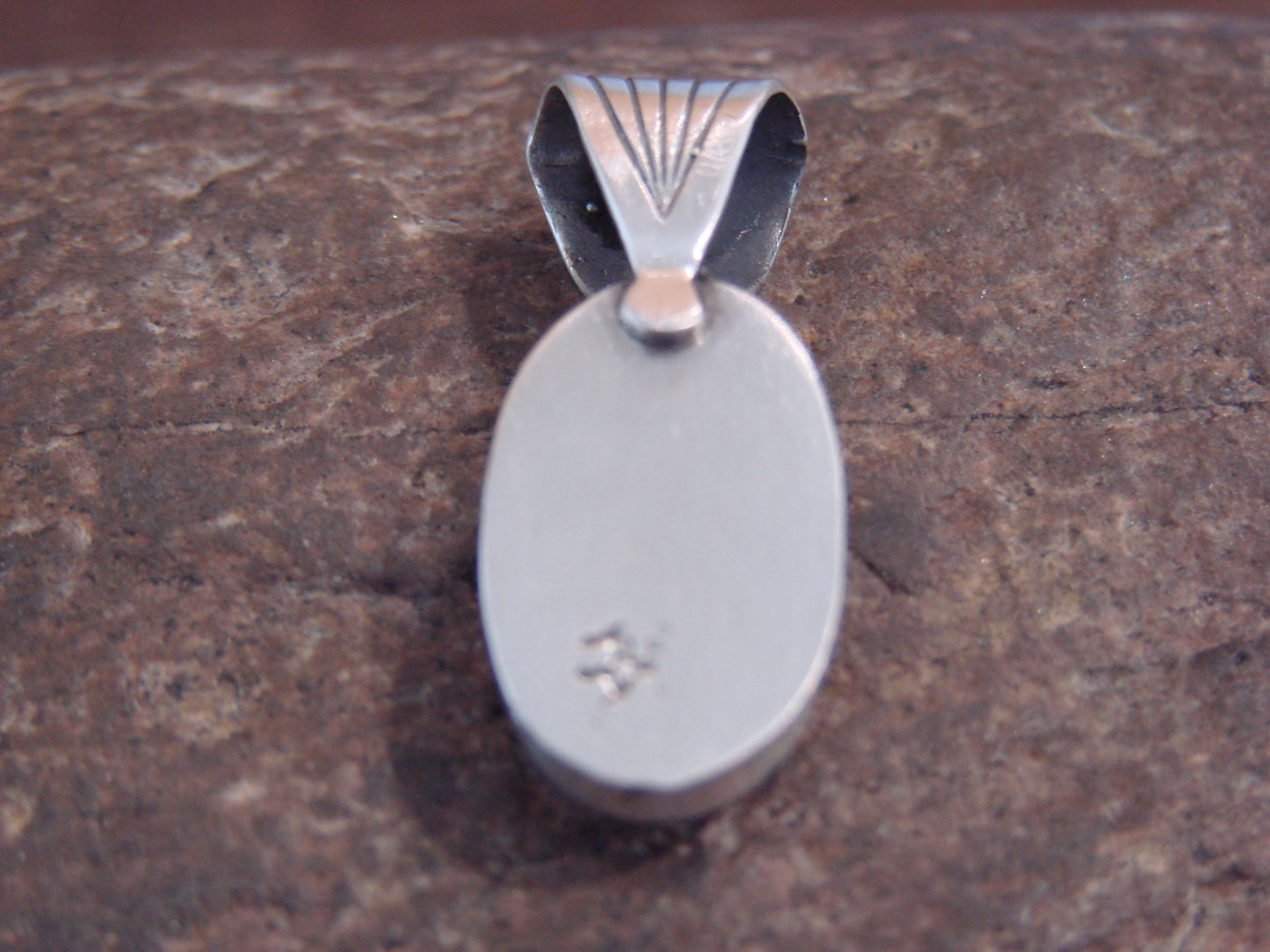 Native American Sterling Silver & Sonoran Turquoise Pendant by Yellowhair