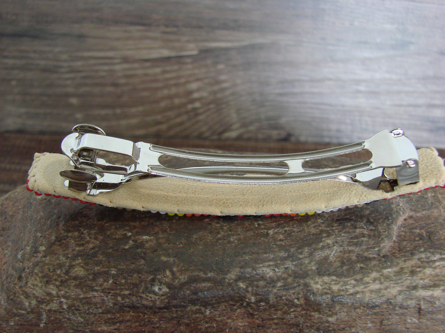 Native American Hand Beaded Hair Barrette by Cleveland