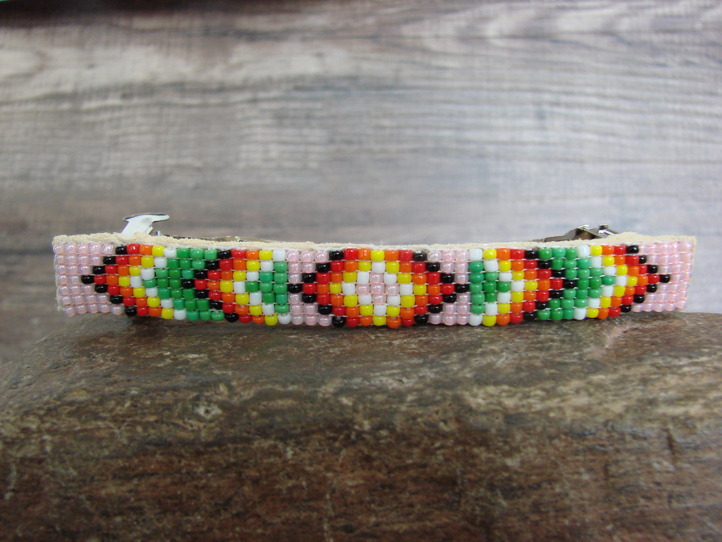 Native American Hand Beaded Hair Barrette by Cleveland