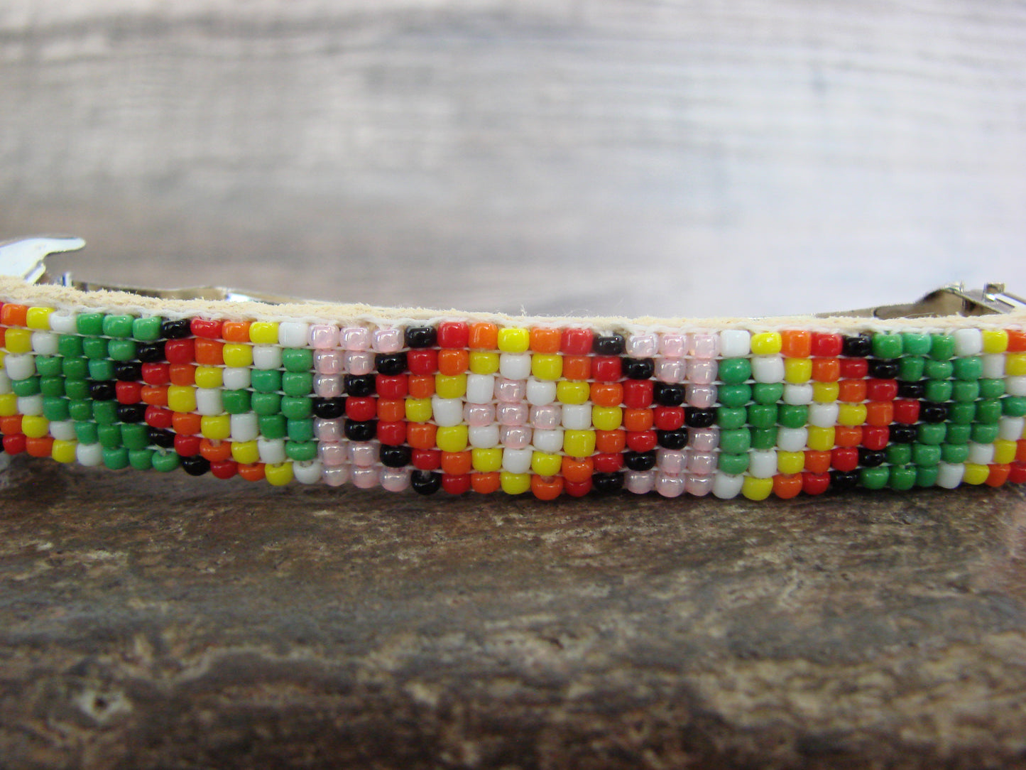 Native American Hand Beaded Hair Barrette by Cleveland