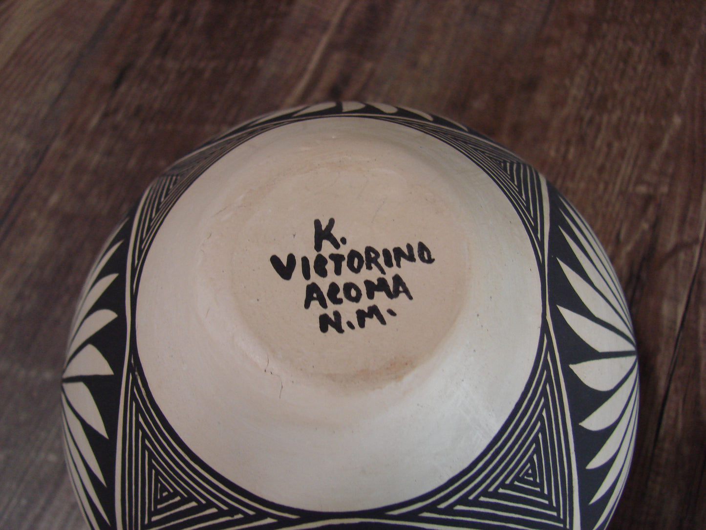 Native American Acoma Hand Coiled & Hand Painted Pottery by Victorino