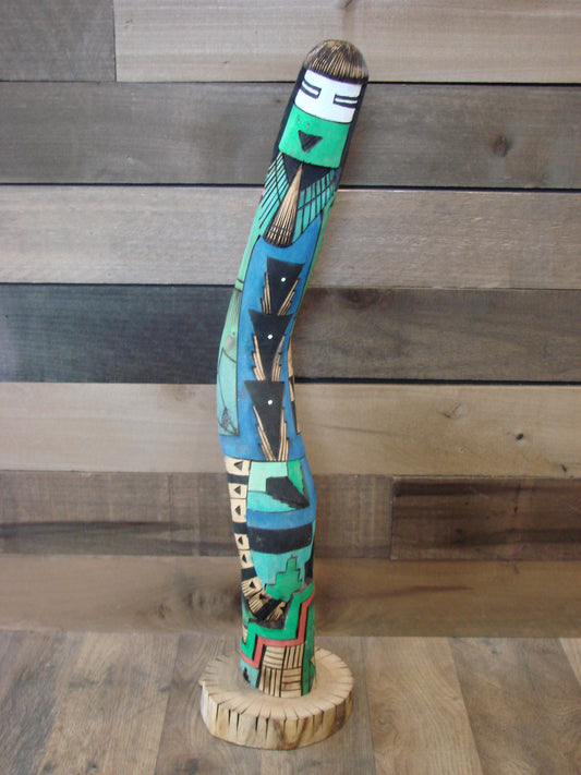 Native American Long Hair Shalako Kachina Signed - BS