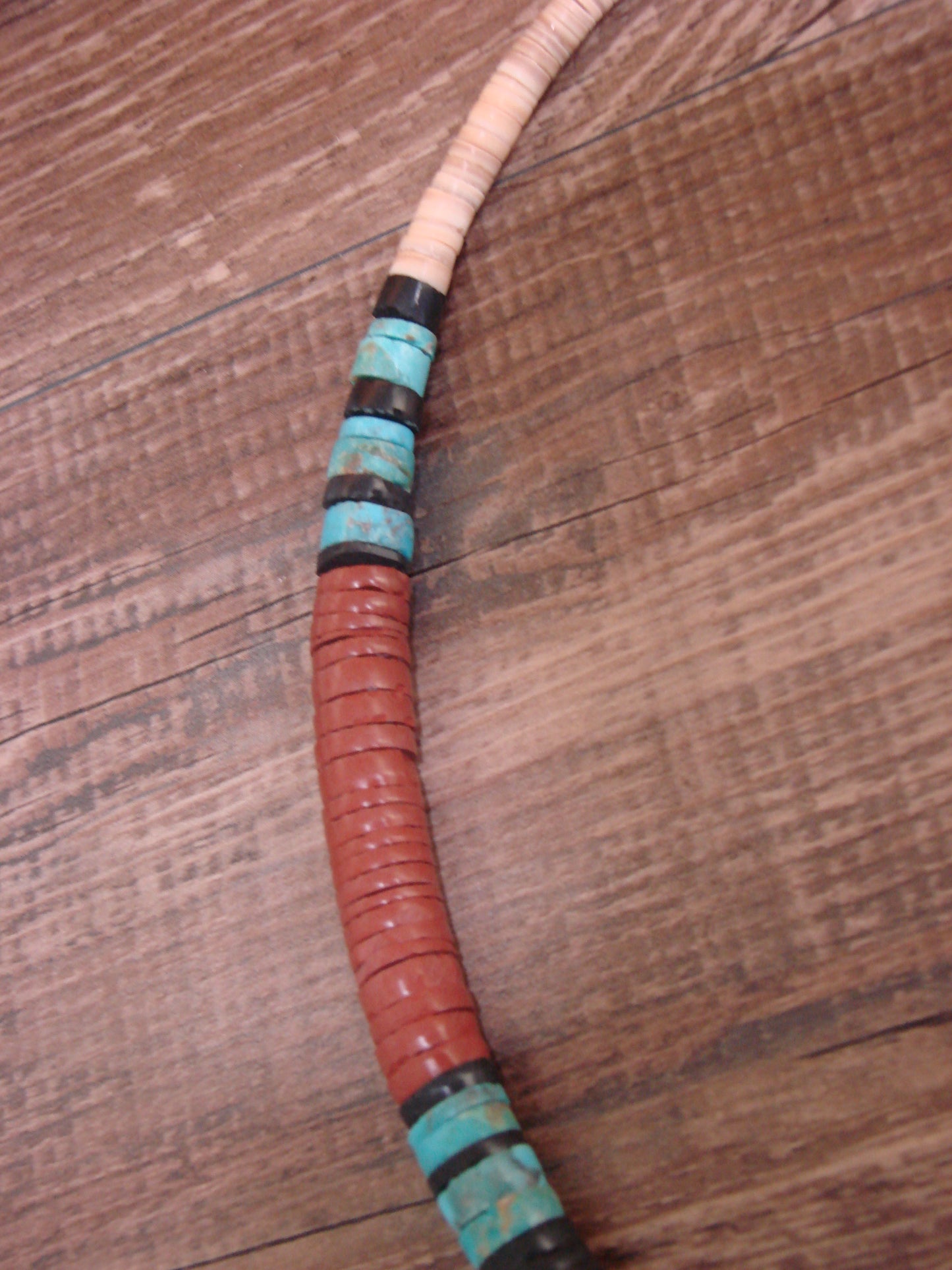 Native American 19" Santo Domingo Multi Stone Heishi Necklace - Crespin