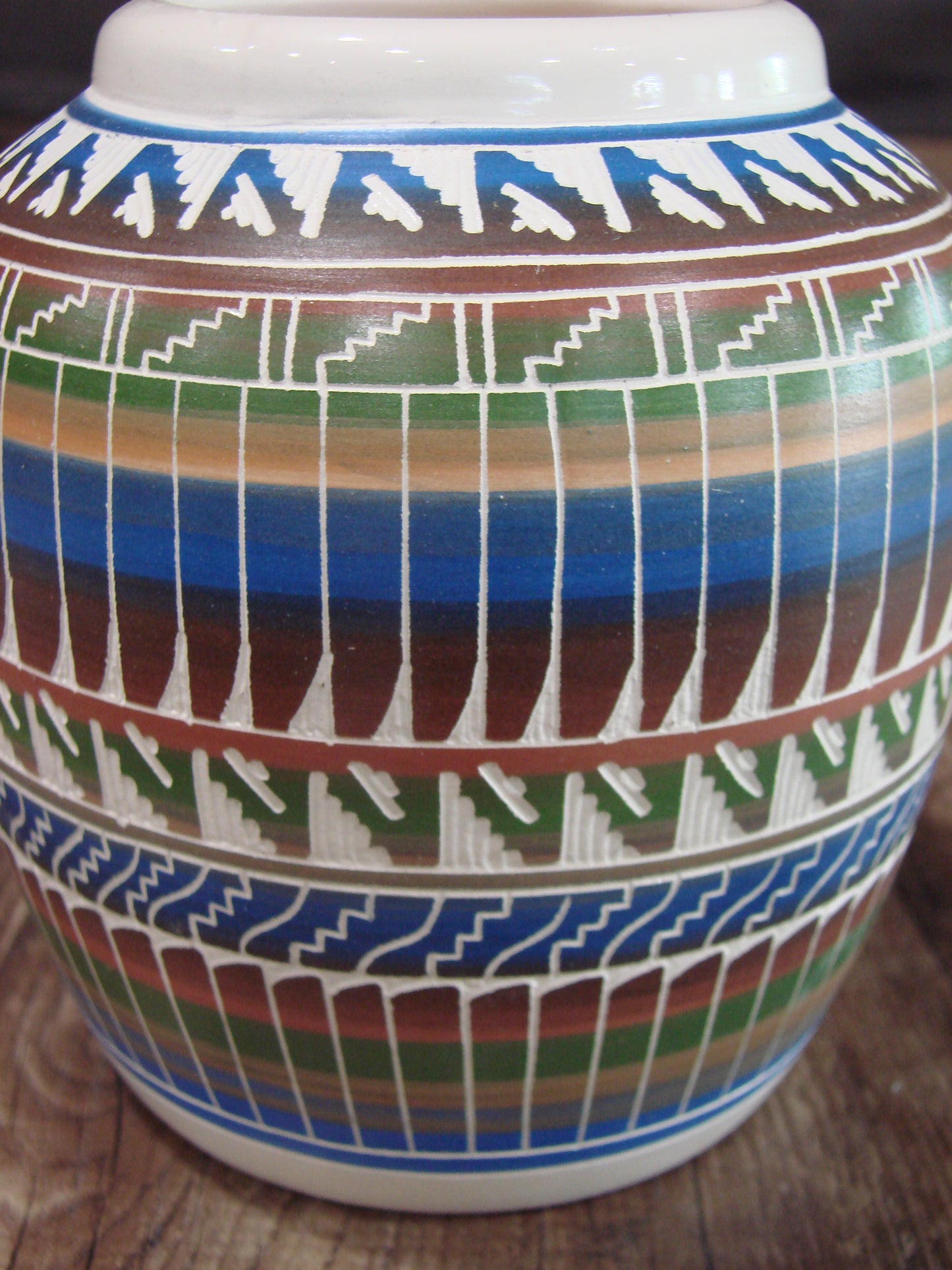 Native American Hand Etched & Hand Painted Pottery - Gilmore