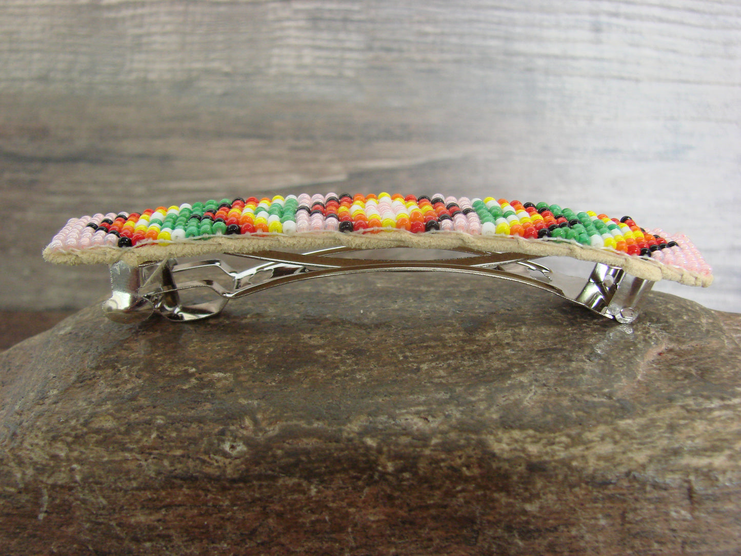 Native American Hand Beaded Hair Barrette by Cleveland