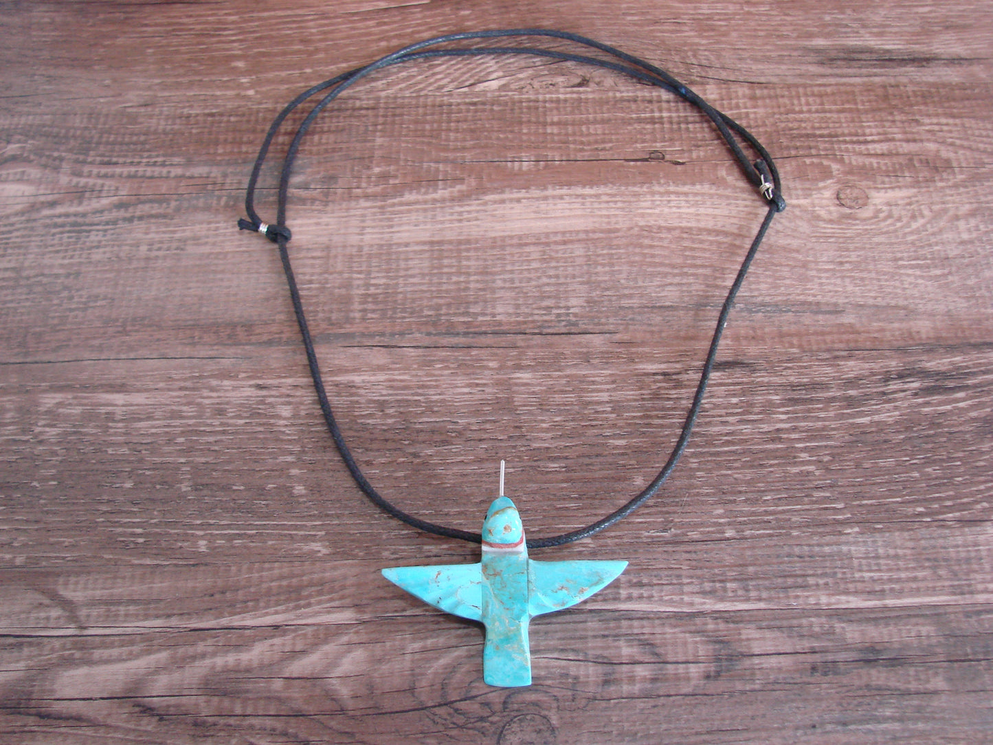 Hand Carved Turquoise Hummingbird Fetish Necklace Matt Mitchell