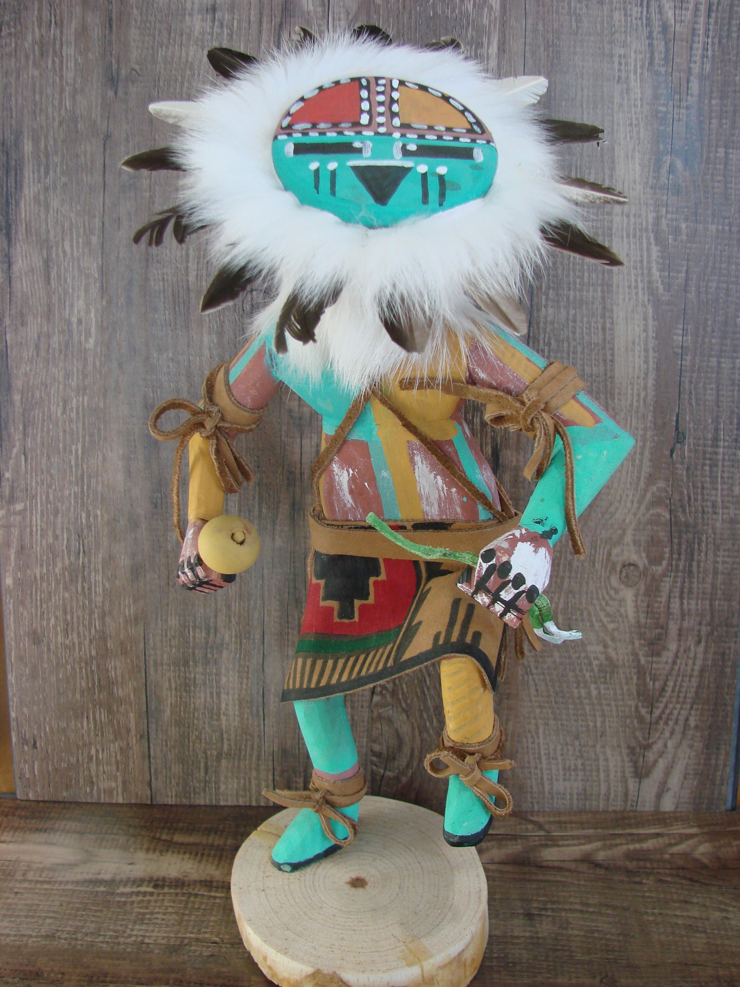 Native American Sun Face Kachina Dancer Signed Tsosie