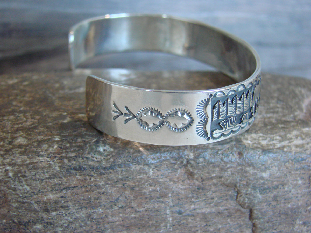 Native American Sterling Silver Horse Bracelet by Delgarito