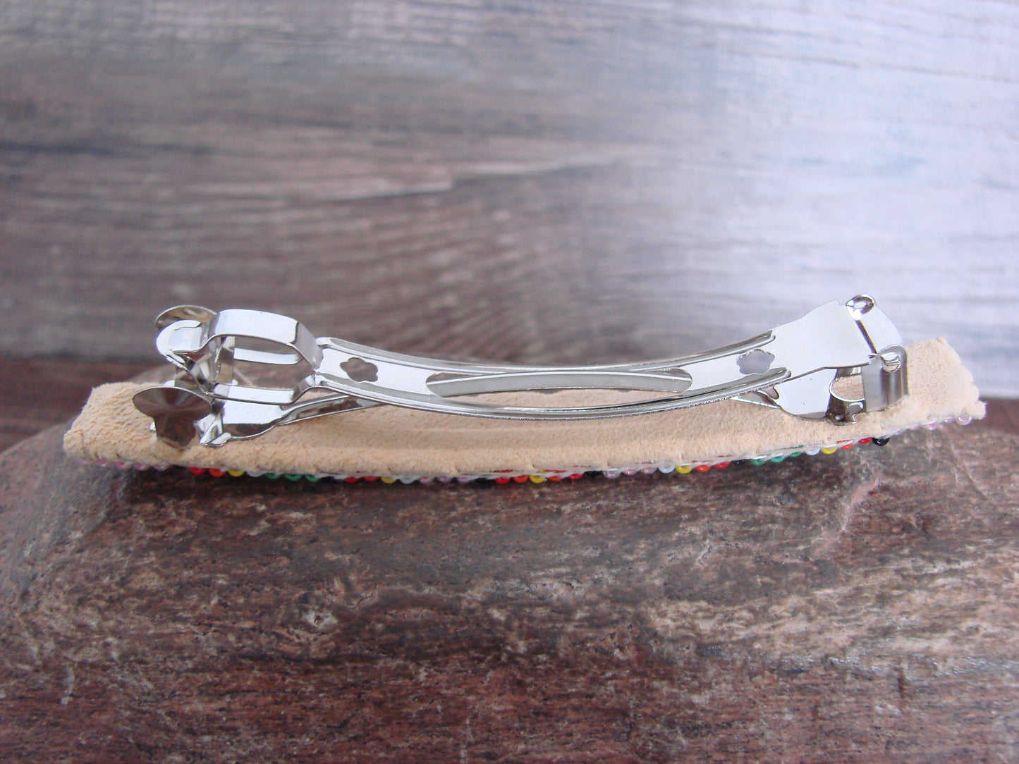 Native American Hand Beaded Hair Barrette by Cleveland