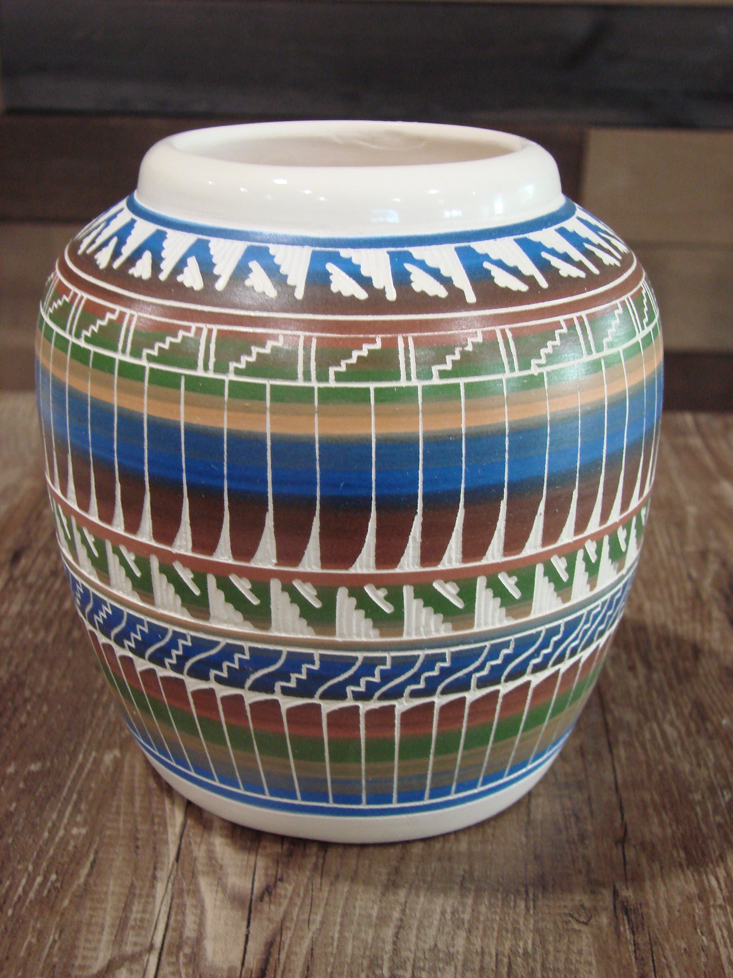 Native American Hand Etched & Hand Painted Pottery - Gilmore