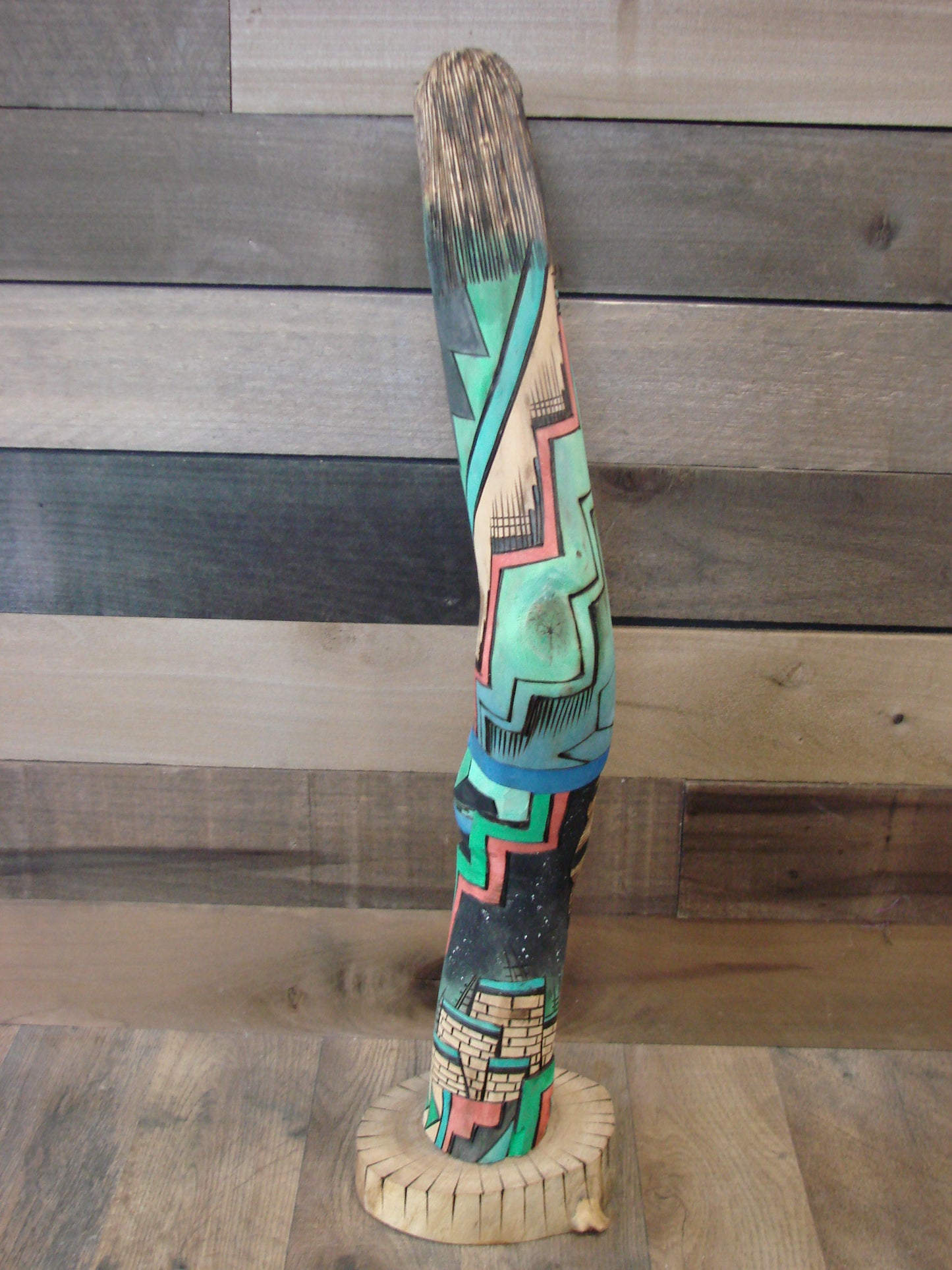 Native American Long Hair Shalako Kachina Signed - BS
