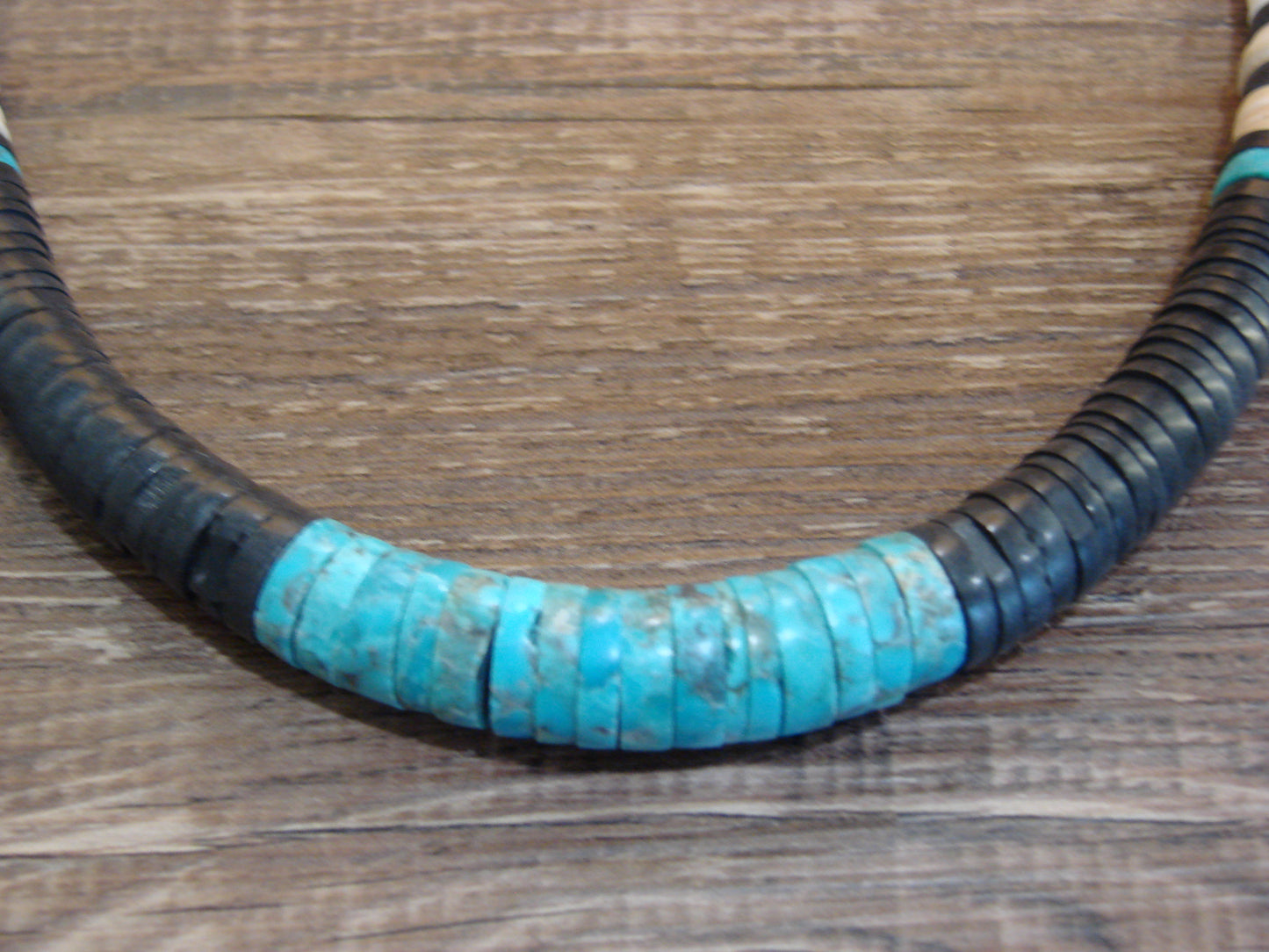 Native American 19" Santo Domingo Multi Stone Heishi Necklace - Crespin