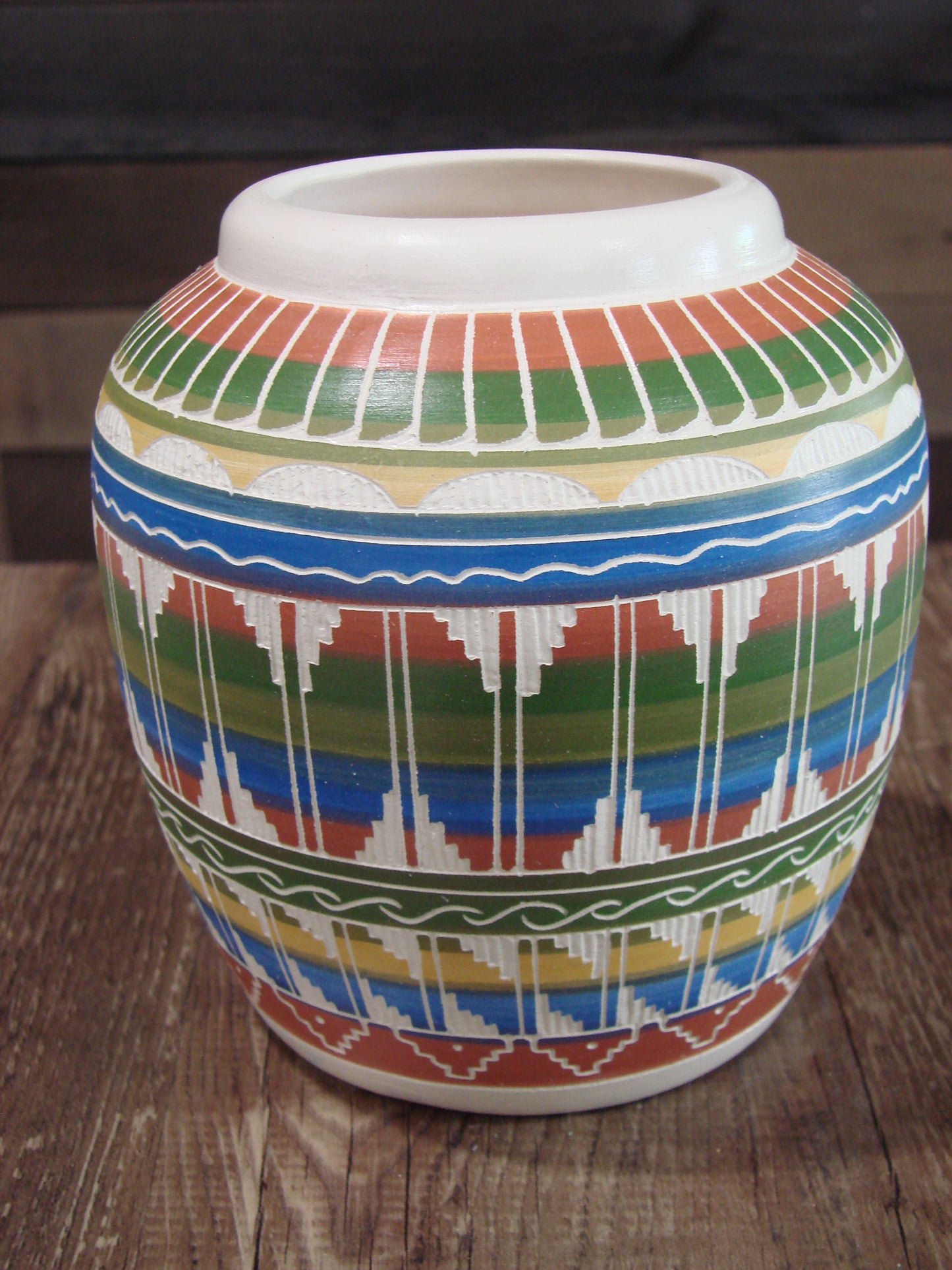 Native American Hand Etched & Hand Painted Pottery - Gilmore
