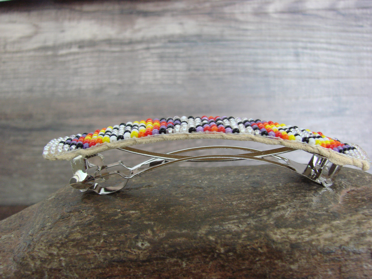 Native American Hand Beaded Hair Barrette by Cleveland