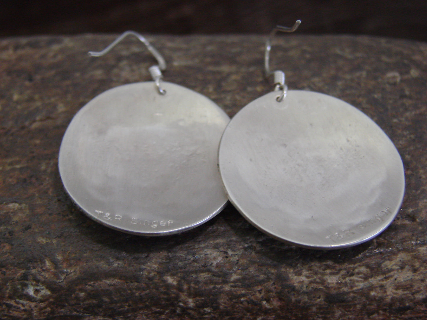 Native American Sterling Silver & Gold Fill Bear Dangle Earrings - Singer