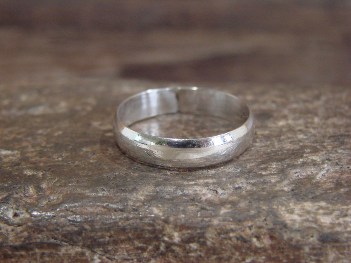Native American Sterling Silver Ring Band by Tsosie - Size 6