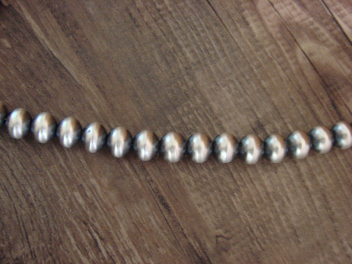 Native American 21" Sterling Silver & Turquoise Navajo Pearl Necklace By Lewis