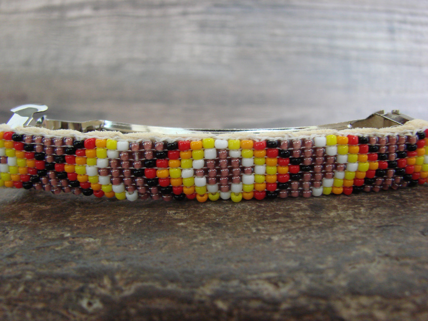 Native American Hand Beaded Hair Barrette by Cleveland