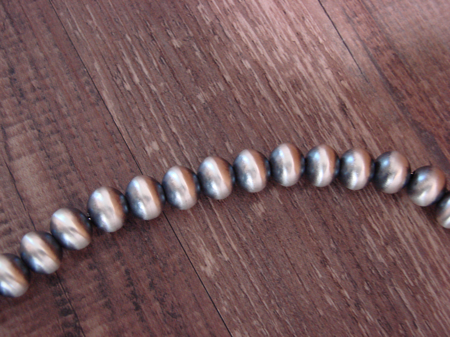Native American 21" Sterling Silver & Turquoise Navajo Pearl Necklace By Lewis