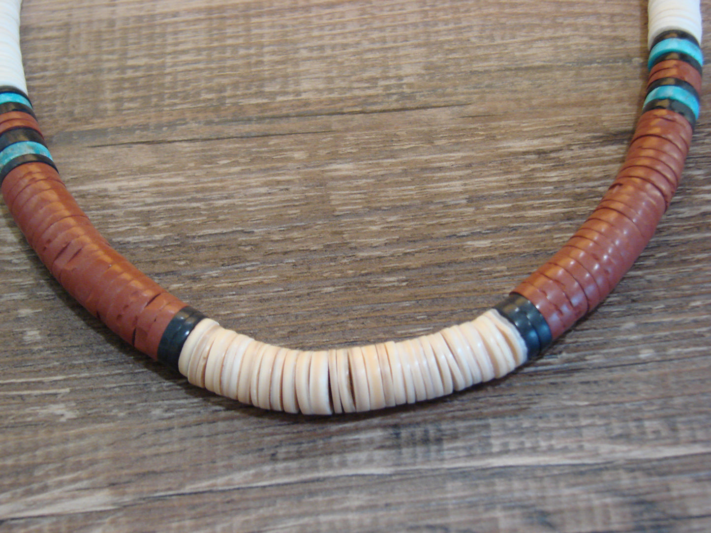 Native American 19" Santo Domingo Multi Stone Heishi Necklace - Crespin