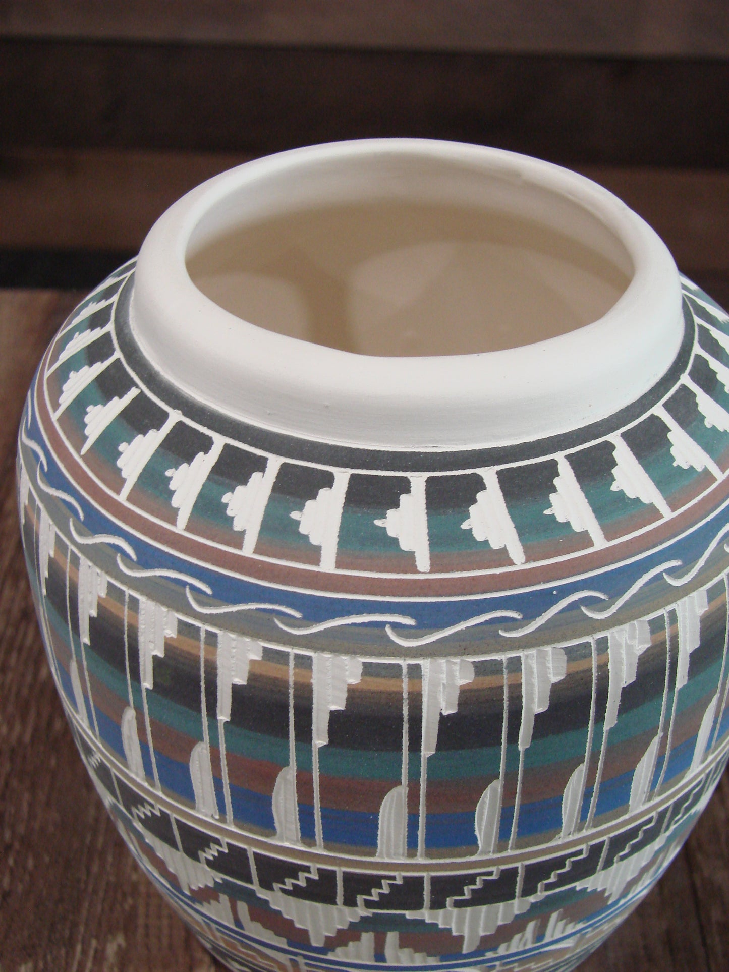 Native American Hand Etched & Hand Painted Pottery - Gilmore