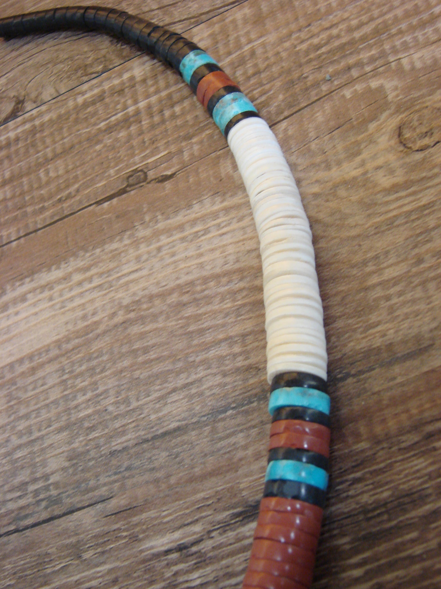 Native American 19" Santo Domingo Multi Stone Heishi Necklace - Crespin