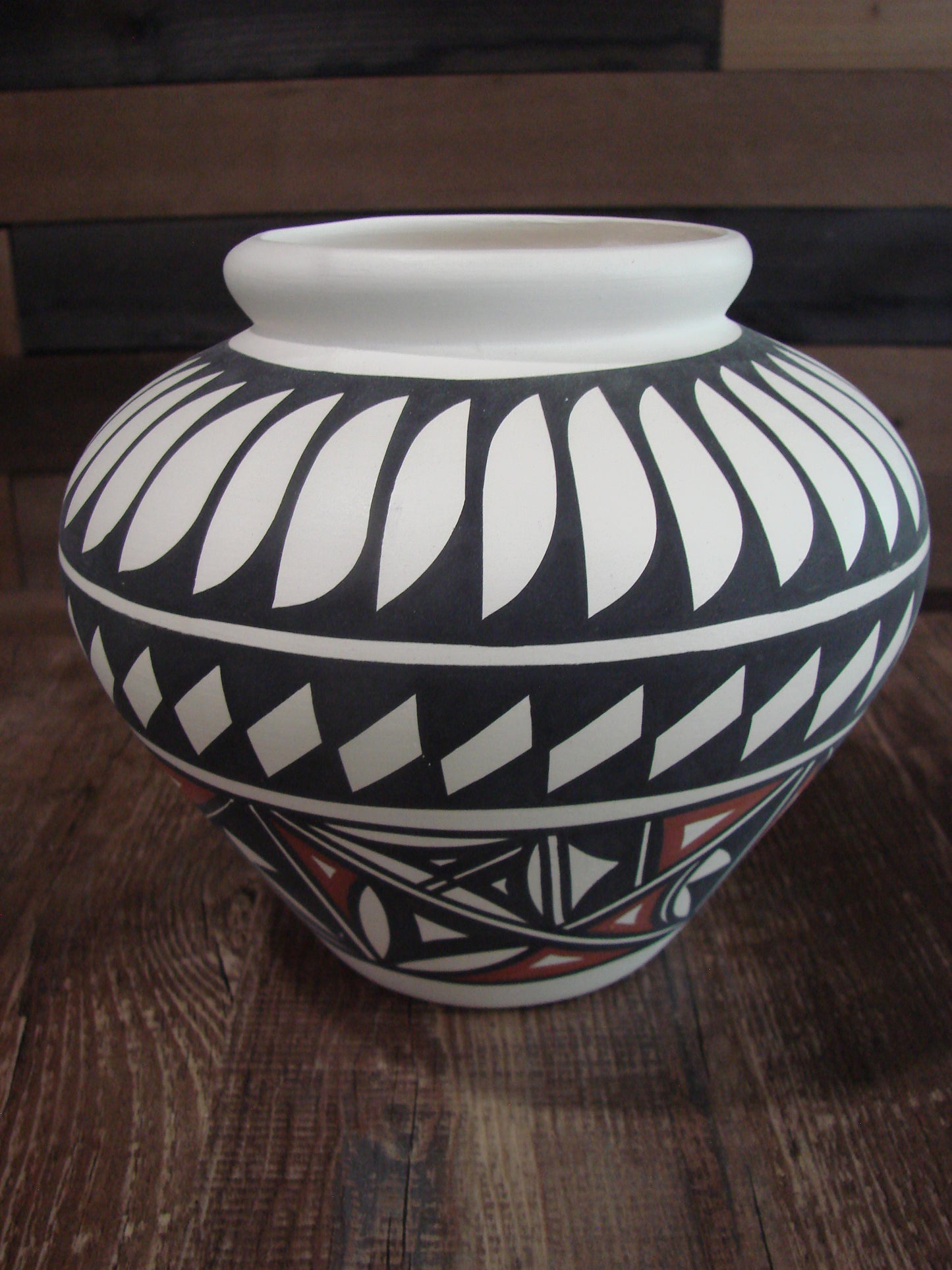 Native American Acoma Fine Line Hand Painted Pottery by Concho