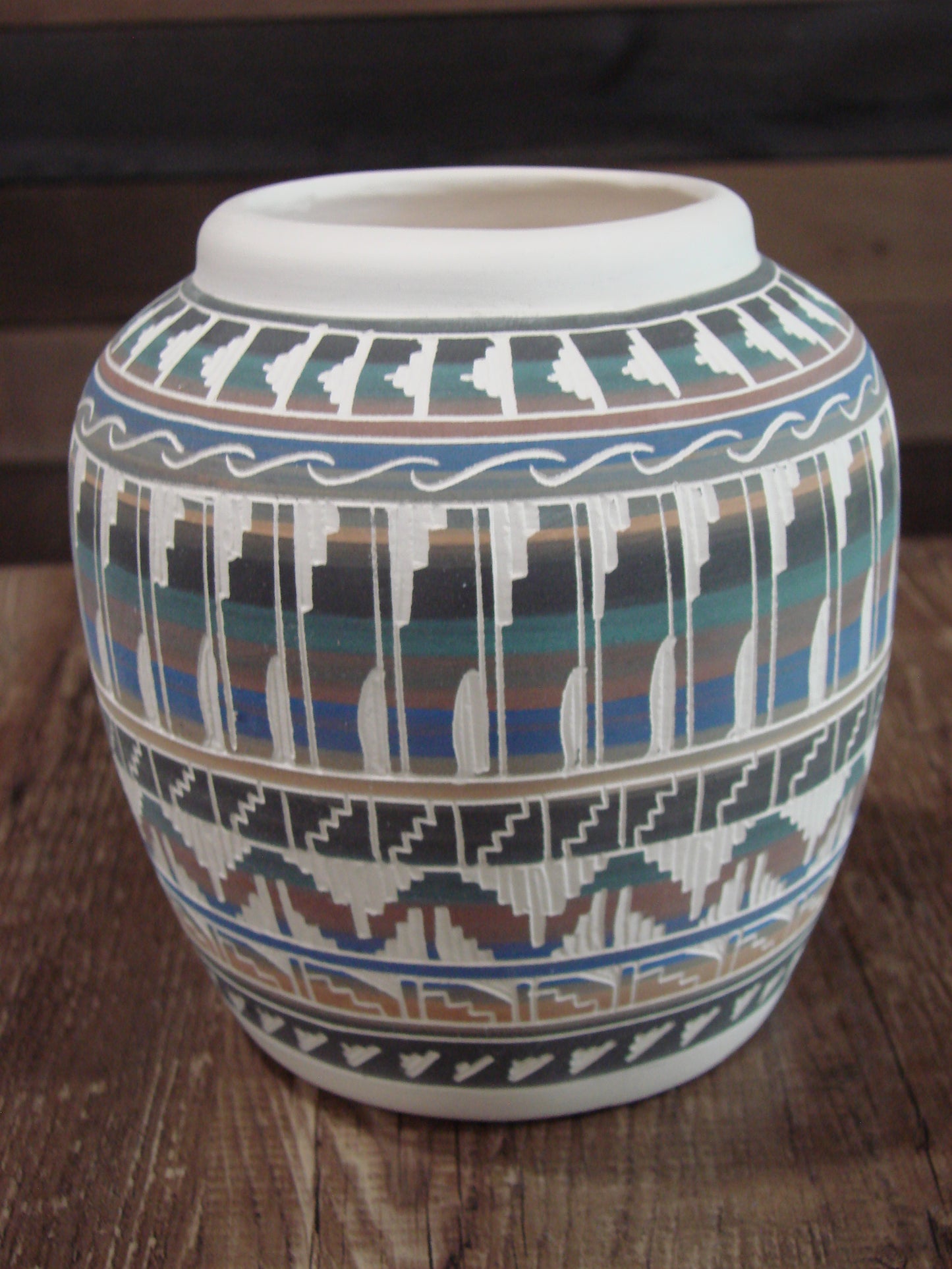 Native American Hand Etched & Hand Painted Pottery - Gilmore