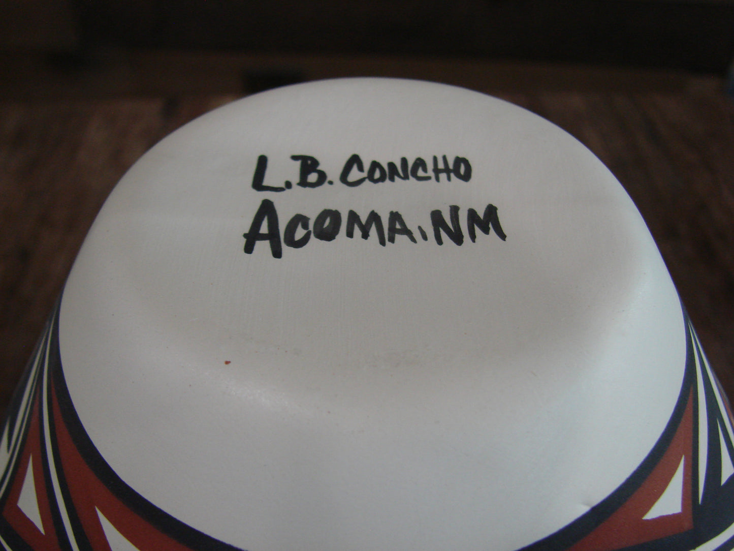 Native American Acoma Fine Line Hand Painted Pottery by Concho