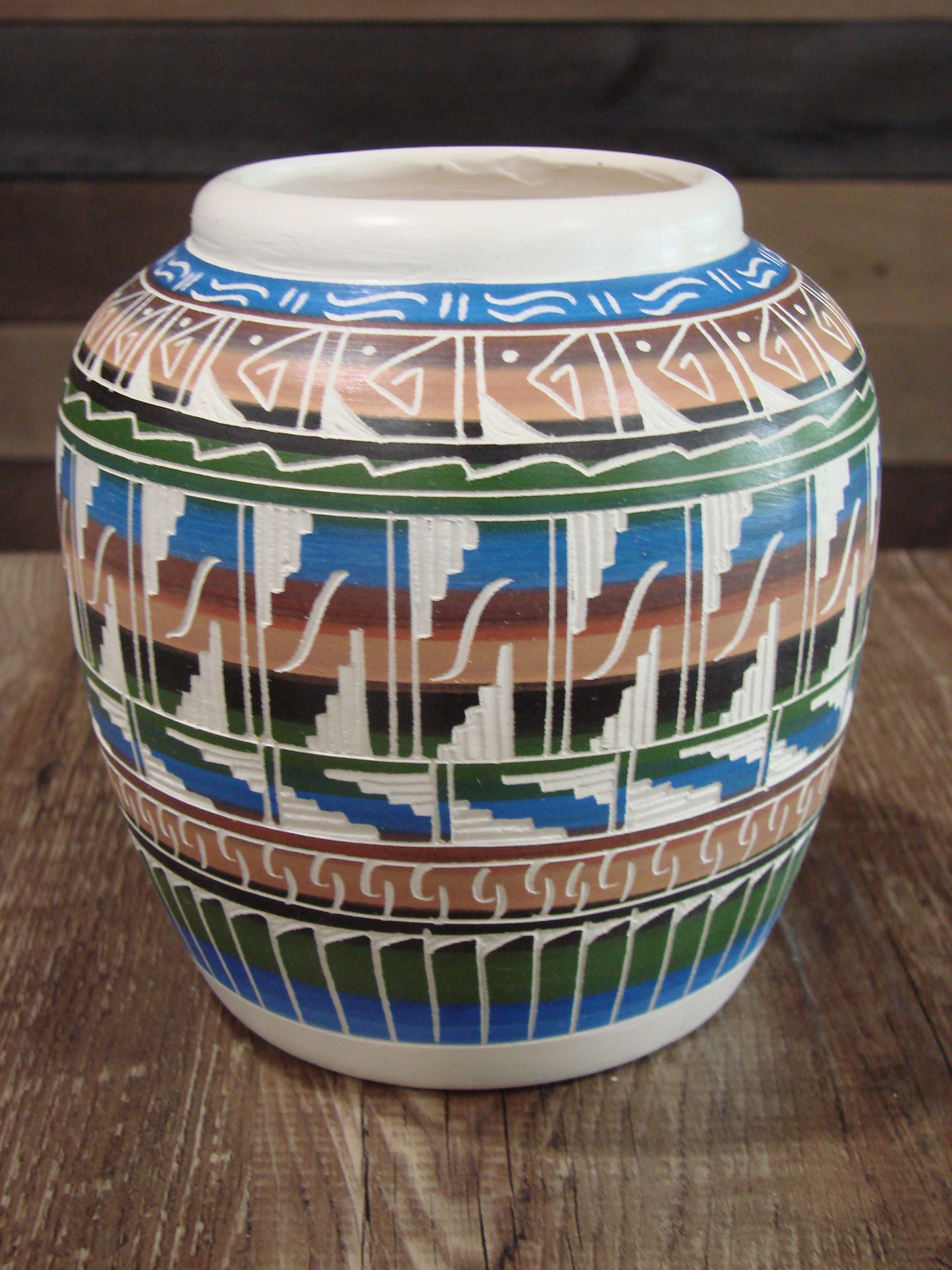 Native American Hand Etched & Hand Painted Pottery - Gilmore