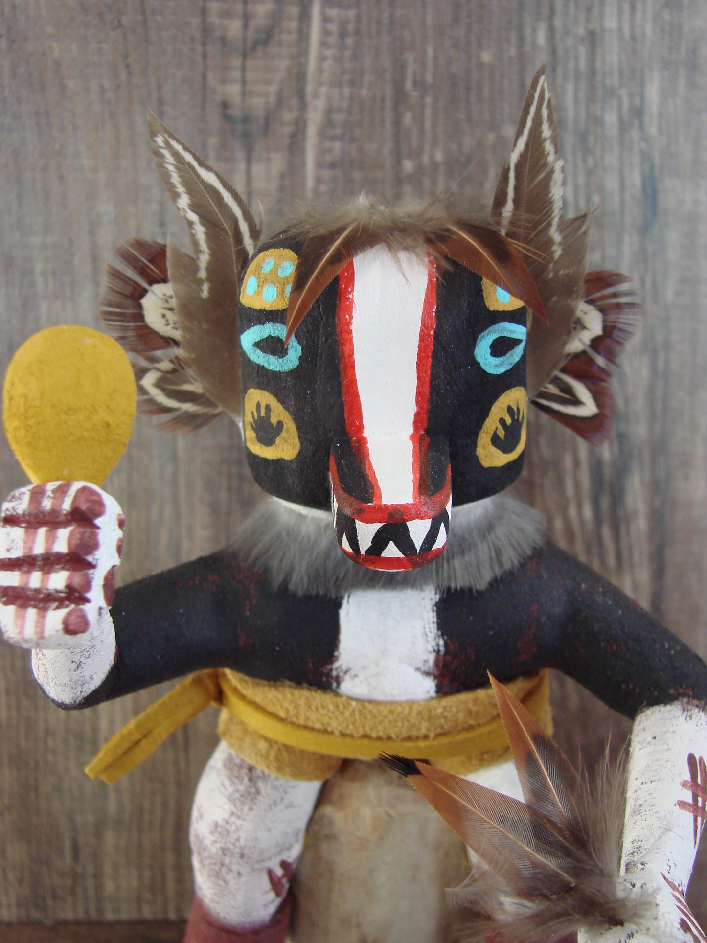 Native American Badger Kachina Dancer Signed Benally