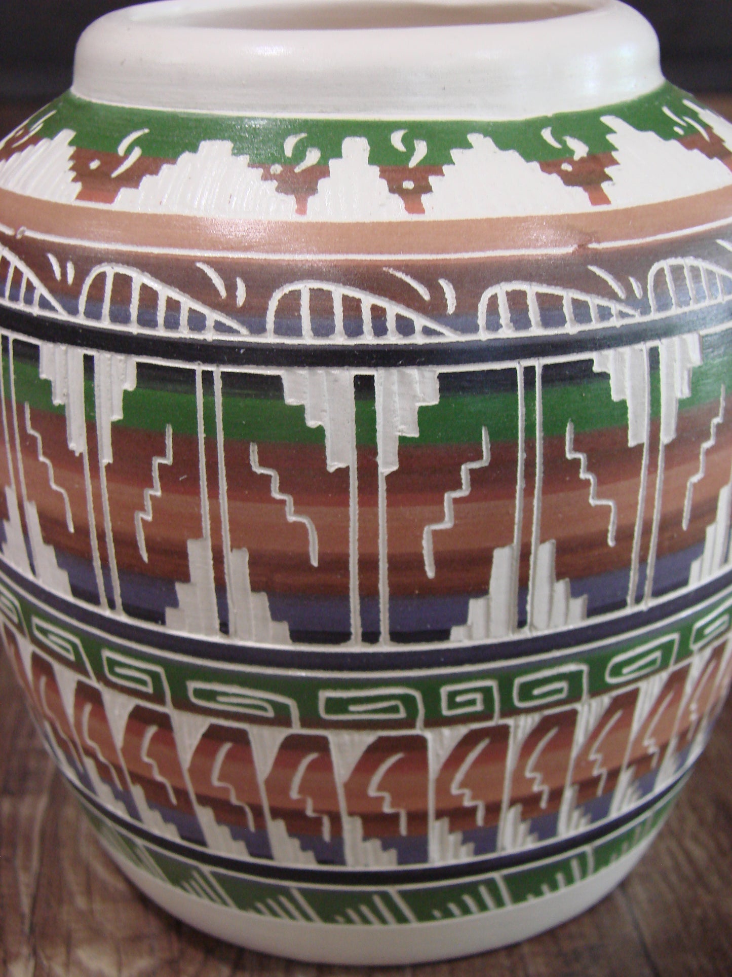 Native American Hand Etched & Hand Painted Pottery - Gilmore