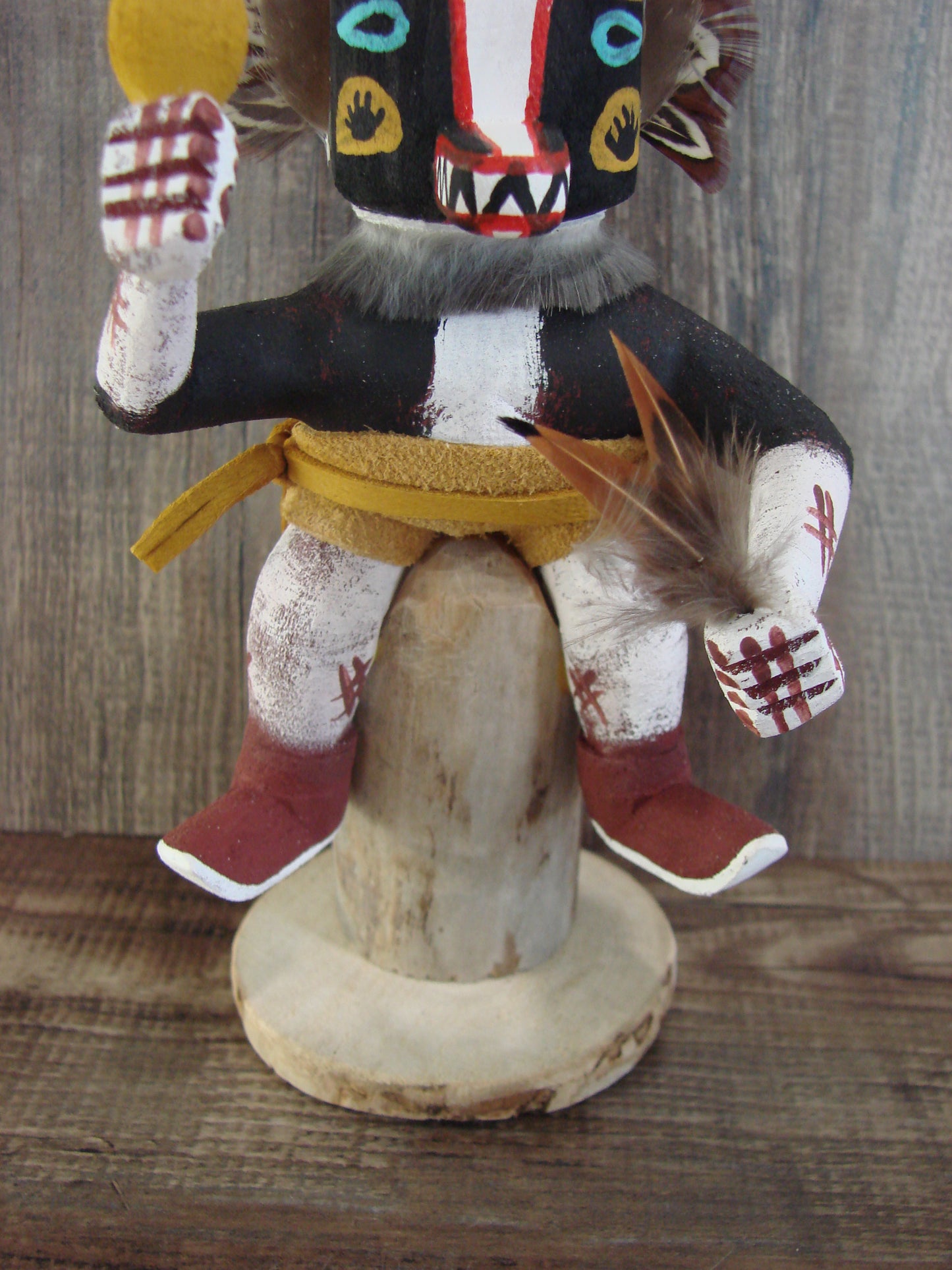 Native American Badger Kachina Dancer Signed Benally