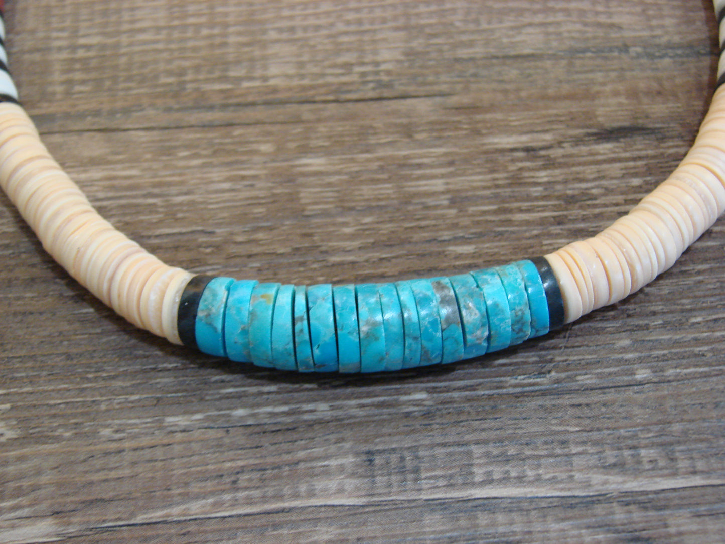 Native American 19" Santo Domingo Multi Stone Heishi Necklace - Crespin