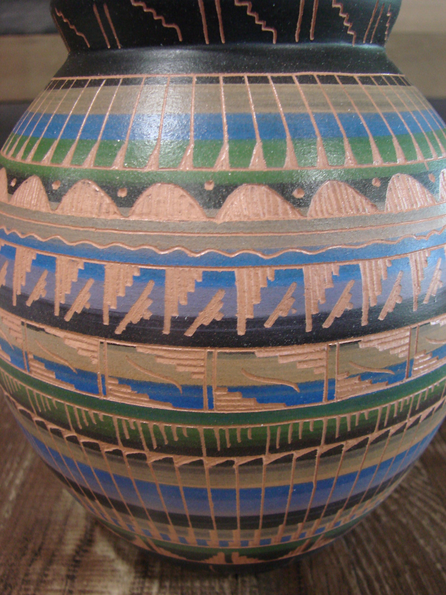 Native American Hand Etched & Hand Painted Pottery - Gilmore