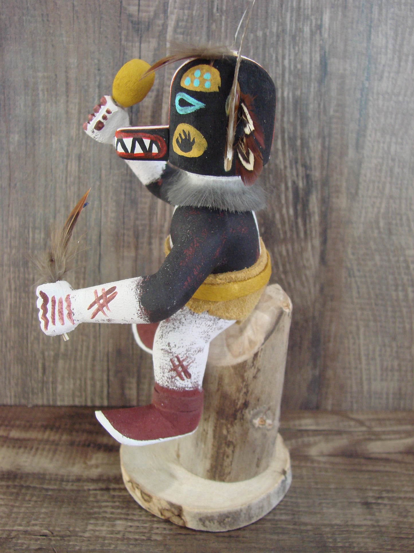 Native American Badger Kachina Dancer Signed Benally