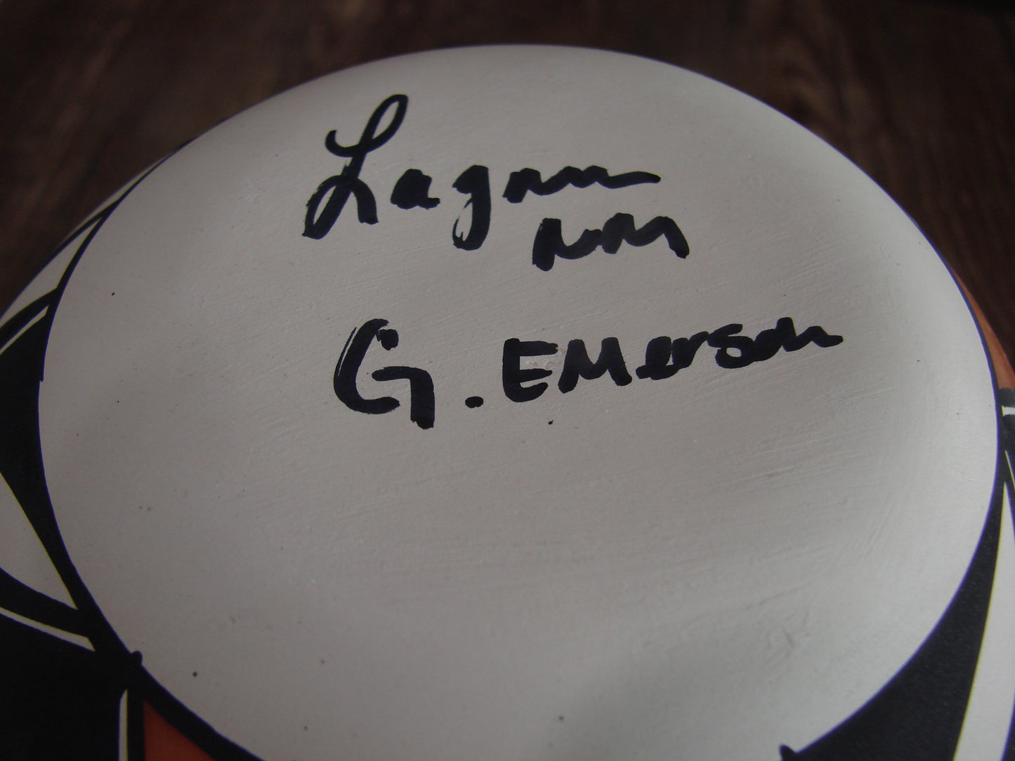 Native American Hand Painted Fine Line Acoma Pottery by Emerson