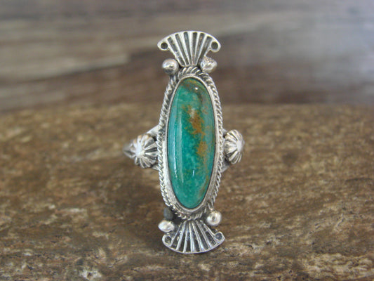 Native American Sterling Silver & Turquoise Ring by Largo - Size 8