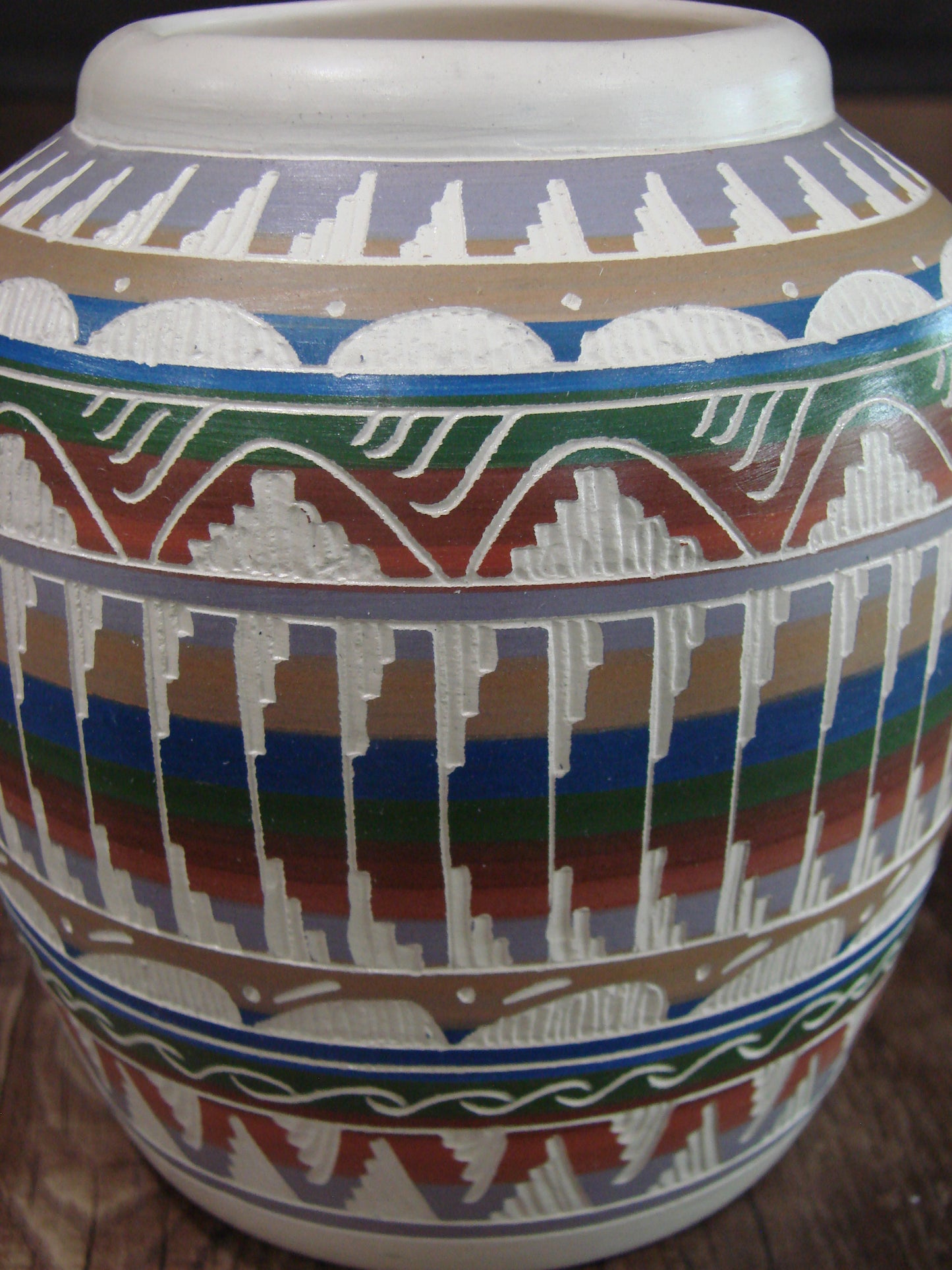 Native American Hand Etched & Hand Painted Pottery - Gilmore