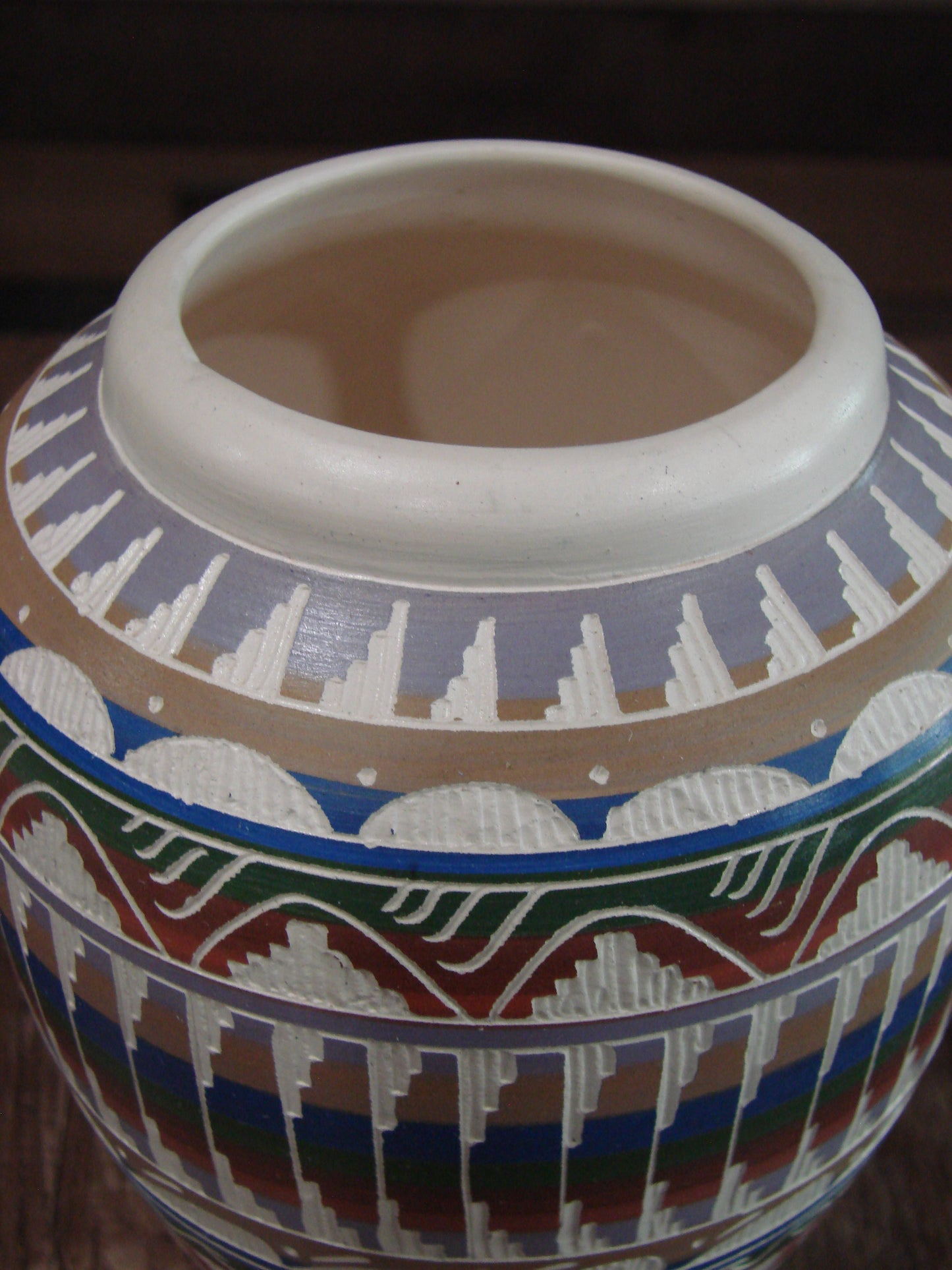 Native American Hand Etched & Hand Painted Pottery - Gilmore