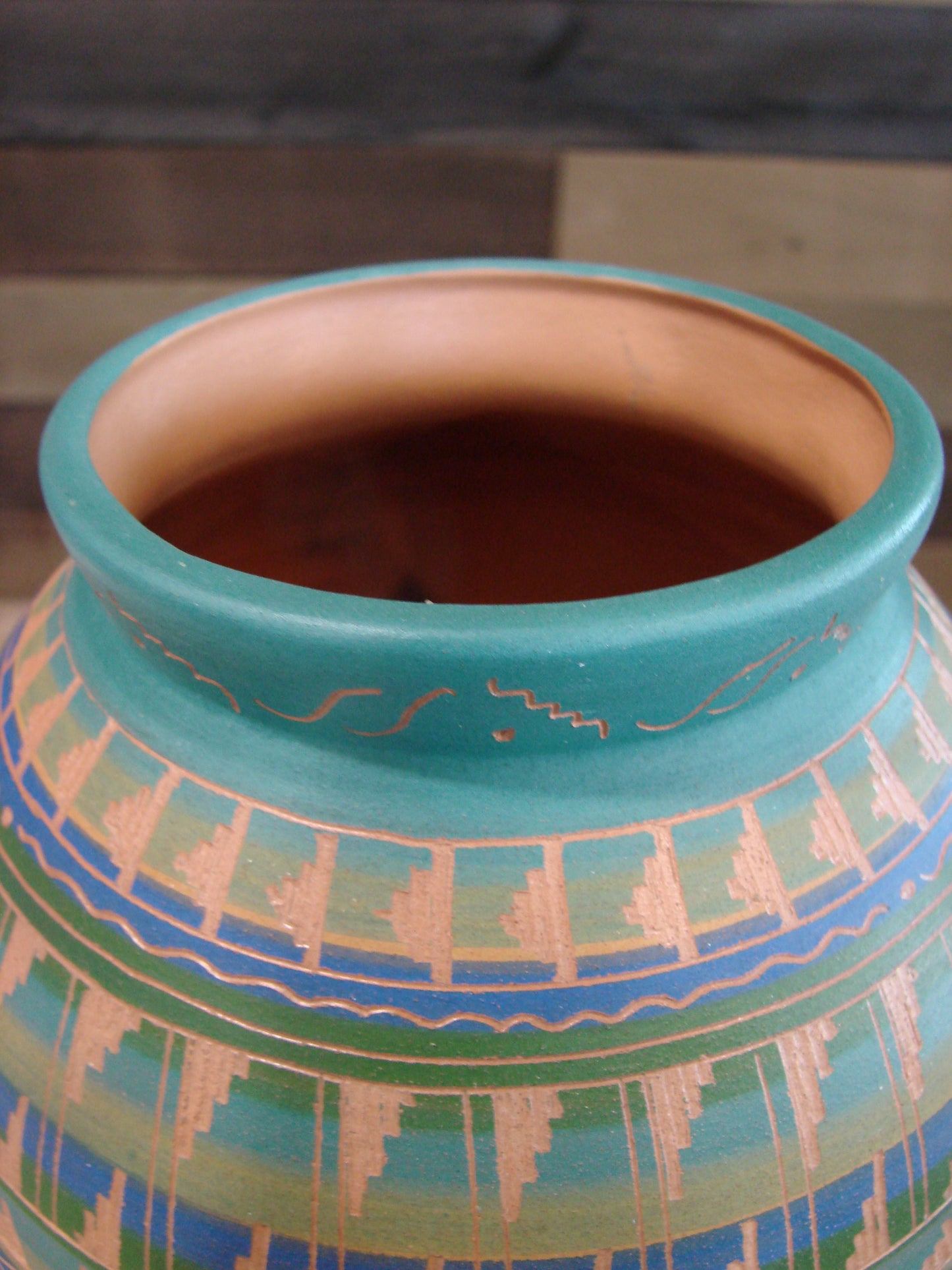 Native American Hand Etched & Hand Painted Pottery - Gilmore