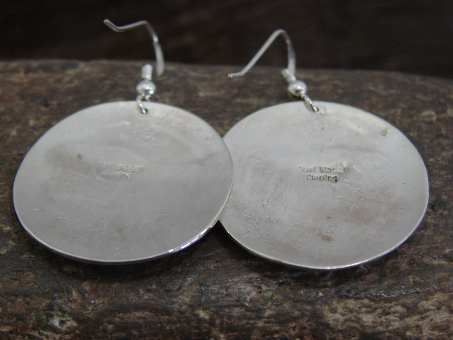 Native American Sterling Silver Buffalo Dangle Earrings - Singer