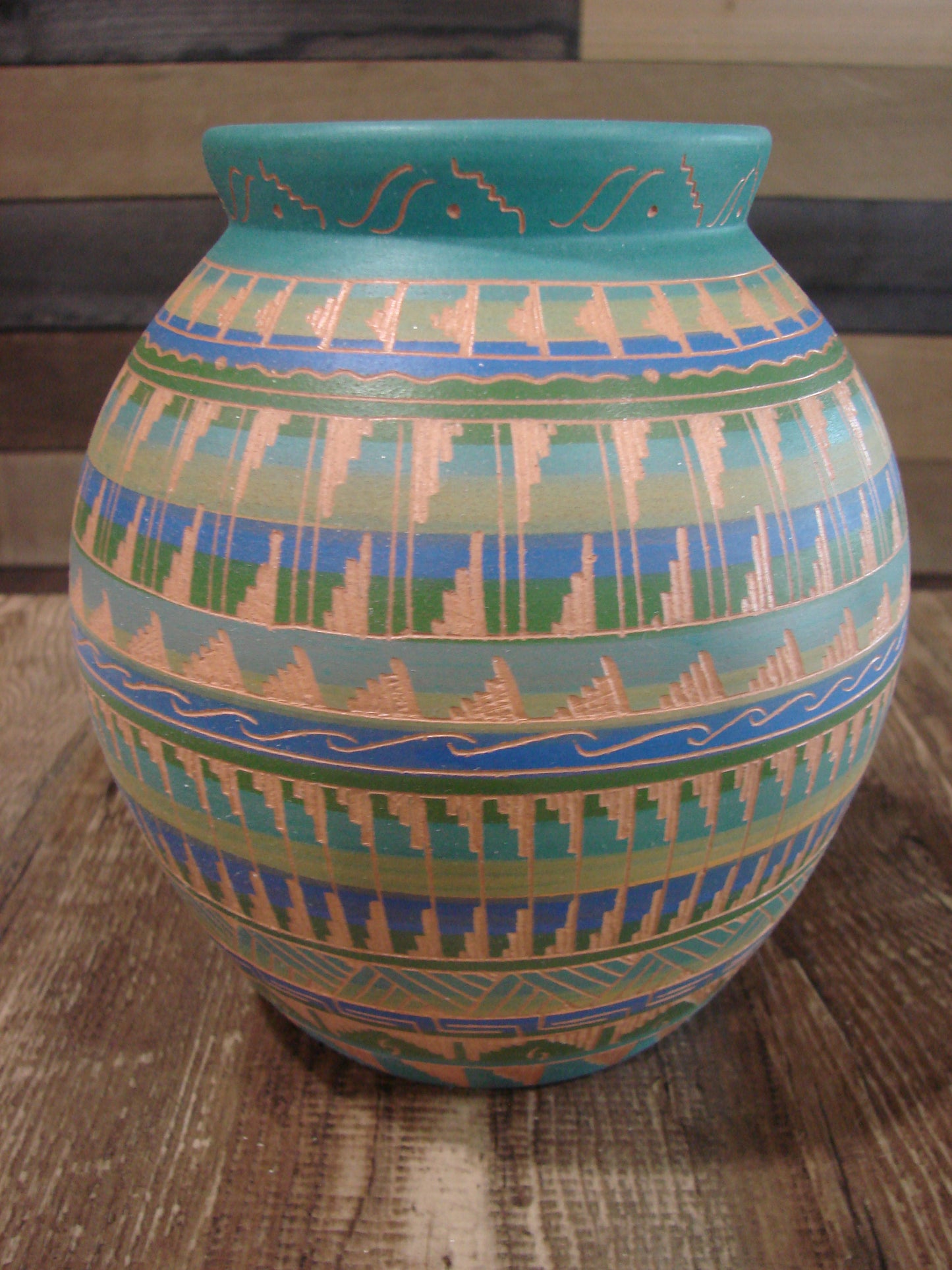 Native American Hand Etched & Hand Painted Pottery - Gilmore