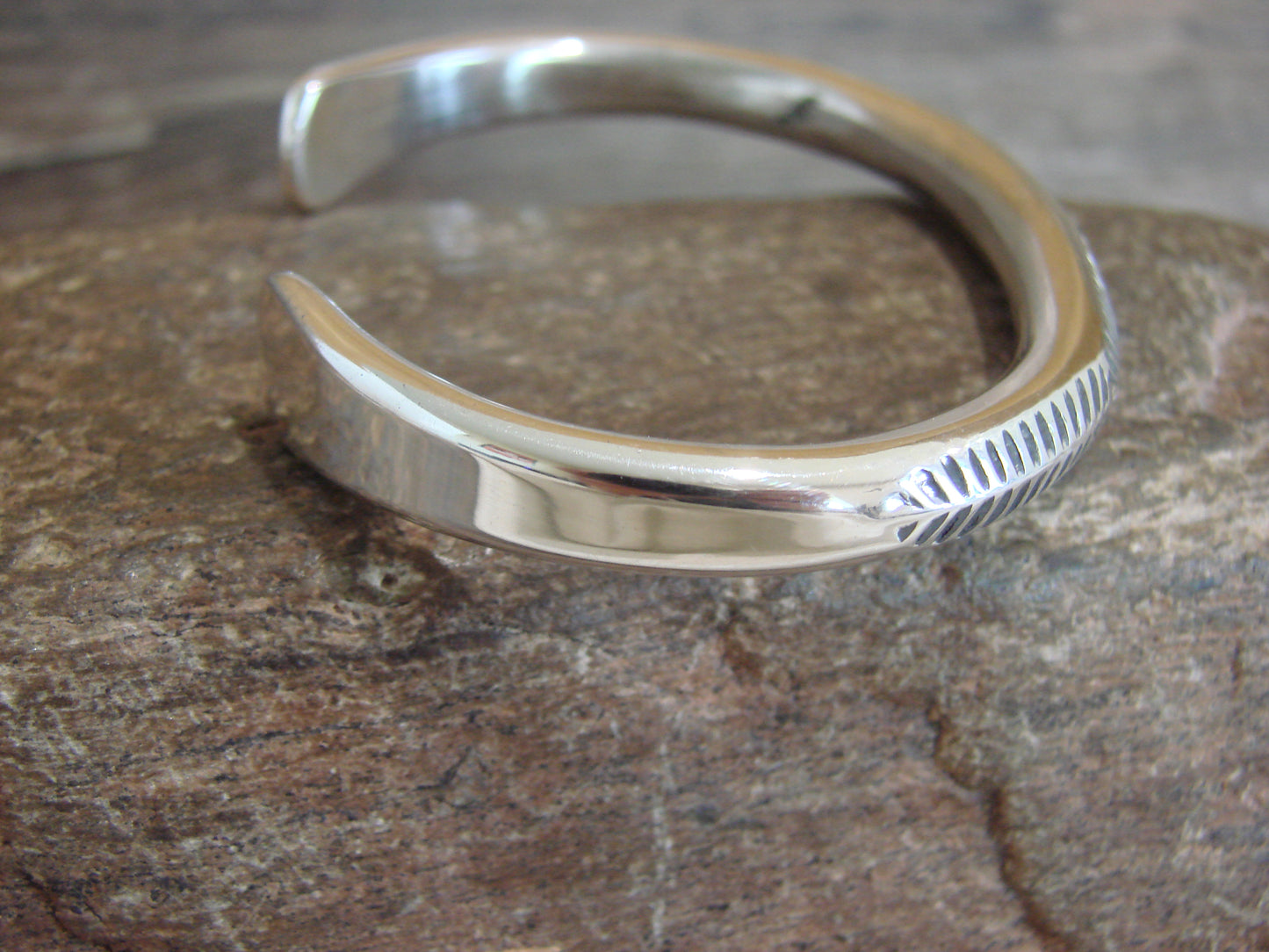 Heavy Native American Sterling Silver Bracelet by Tahe